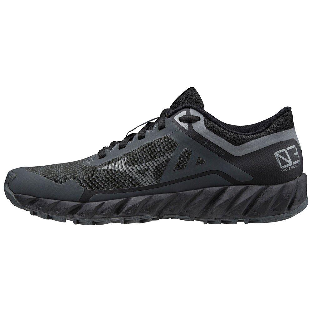 Mizuno Men's Trail Running Shoes Wave Ibuki 3 GTX Grey/Black - DIQCSZR-75